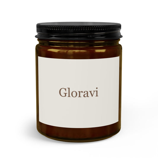 Gloravi Evening Ritual candle set components displayed candle glass jar match vial and trimmer