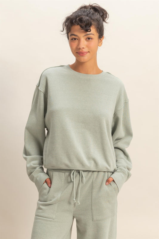 Soft Edge Burnout Sweatshirt — Front View | Gloravi