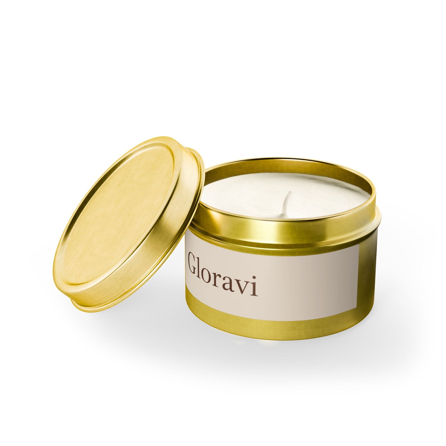 Gloravi Clarity soy tin candle — matte finish, 4oz