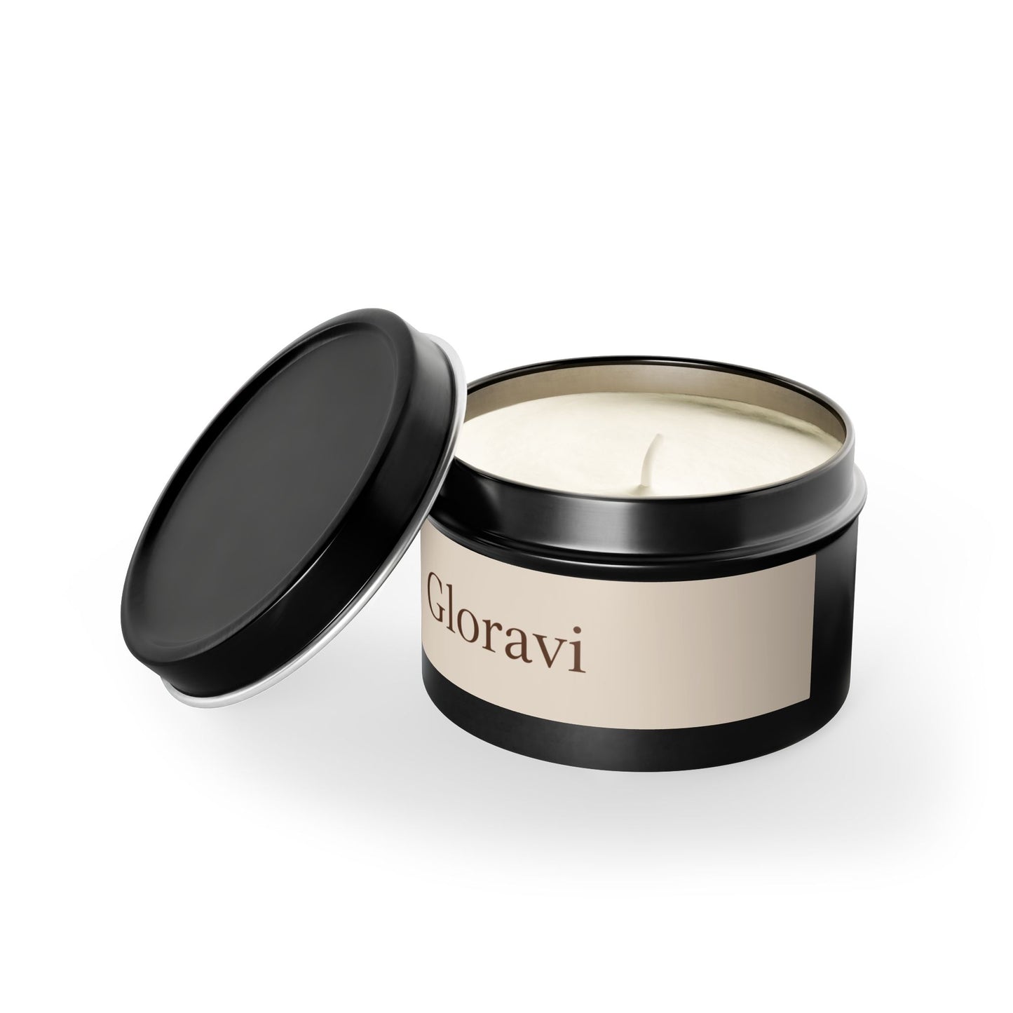 Gloravi Clarity soy tin candle — matte finish, 4oz