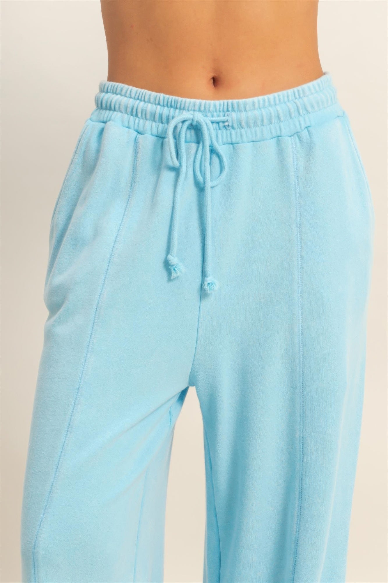 Acid Wash Wide-Leg Pants — Detail | Gloravi