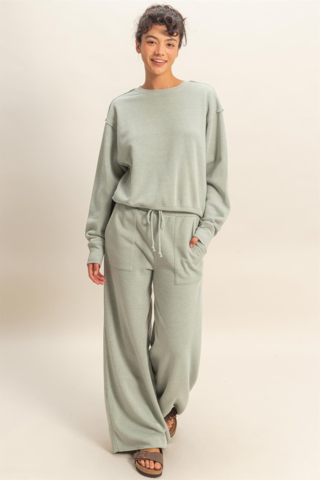 Soft Edge Burnout Sweatshirt — Side View | Gloravi