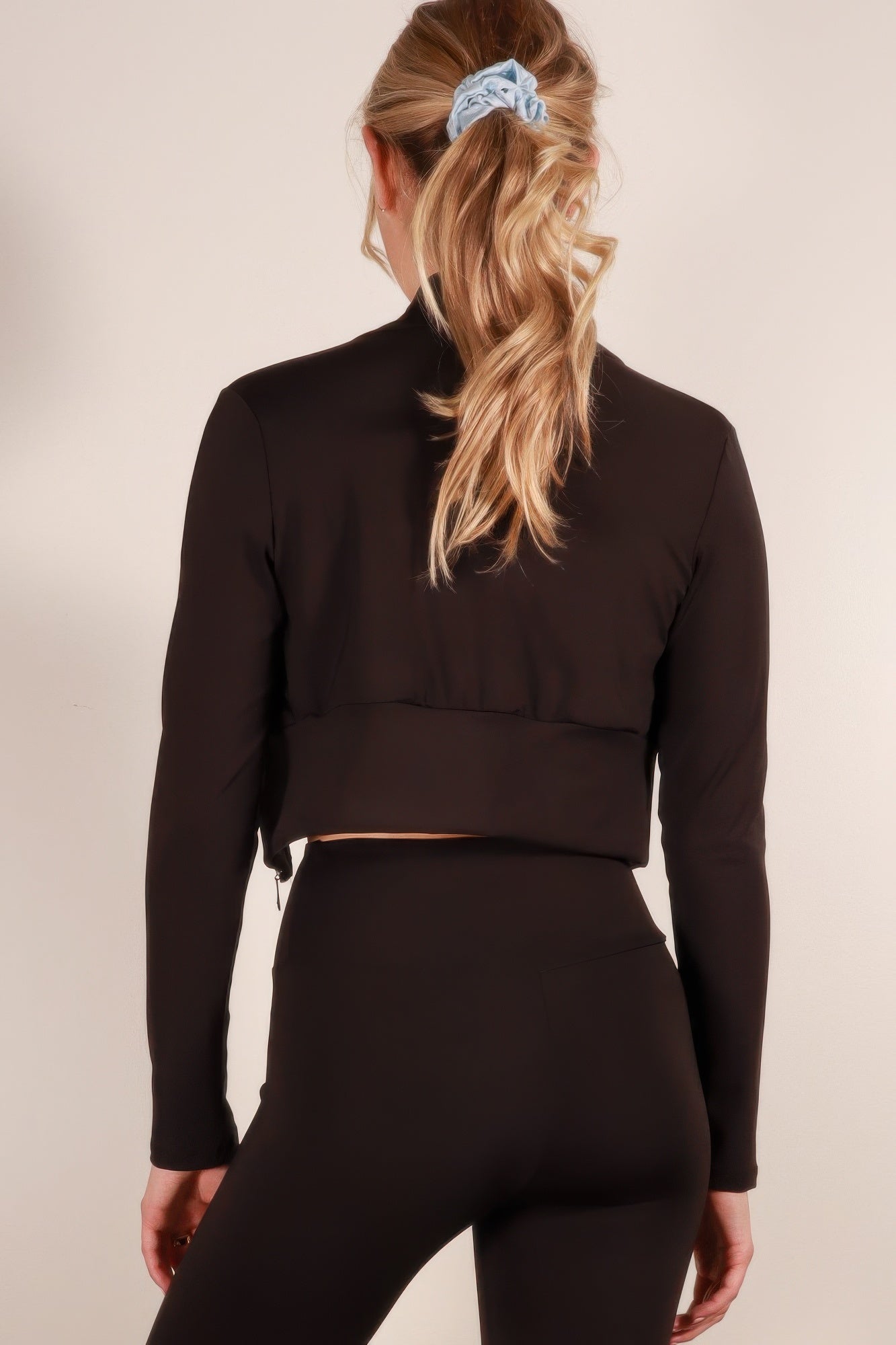 Women's Cropped Zip Up Sports Jacket — Model Wearing | Gloravi
