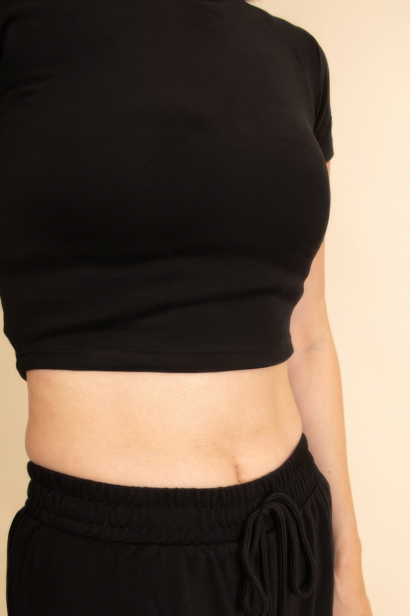 2-Piece Crop Tee & Wide Leg Lounge Pants Set — Full Look | Gloravi