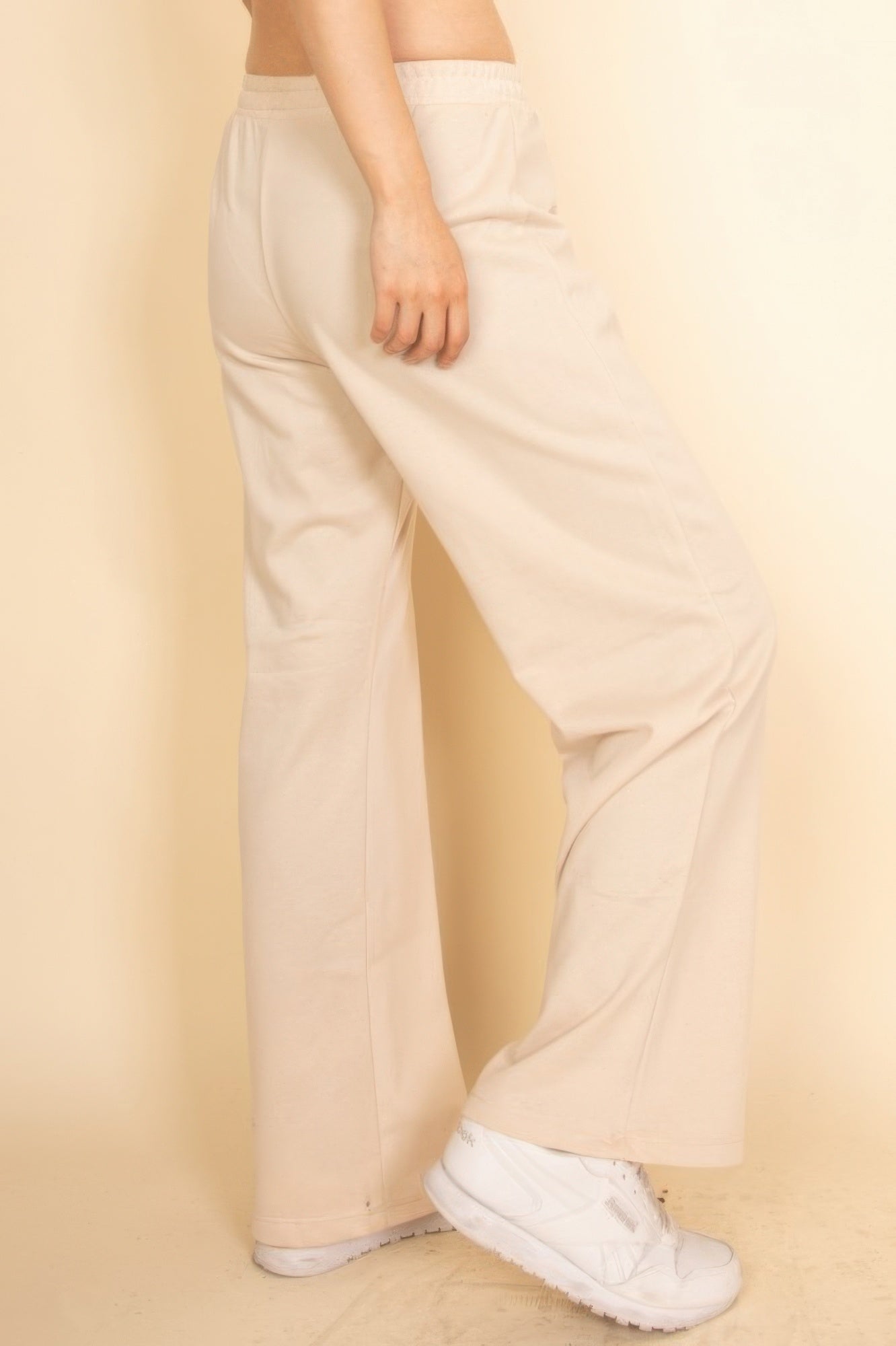 2-Piece Crop Tee & Wide Leg Lounge Pants Set — Back View | Gloravi